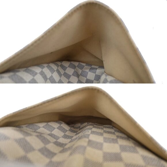 LOUIS VUITTON Totally MM Shoulder Bag Damier Azur Leather White - Picture 14 of 16